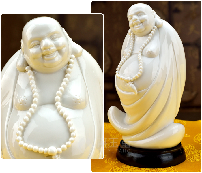 Ceramic handicraft production is pulled from the shelves 】 【 pot - bellied Buddha maitreya Buddha 7 - inch ruyi primer