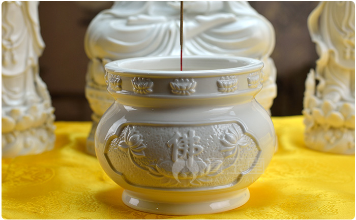 Ceramic production is pulled from the shelves 】 【 aroma stove'm burning incense Buddha word lotus furnace