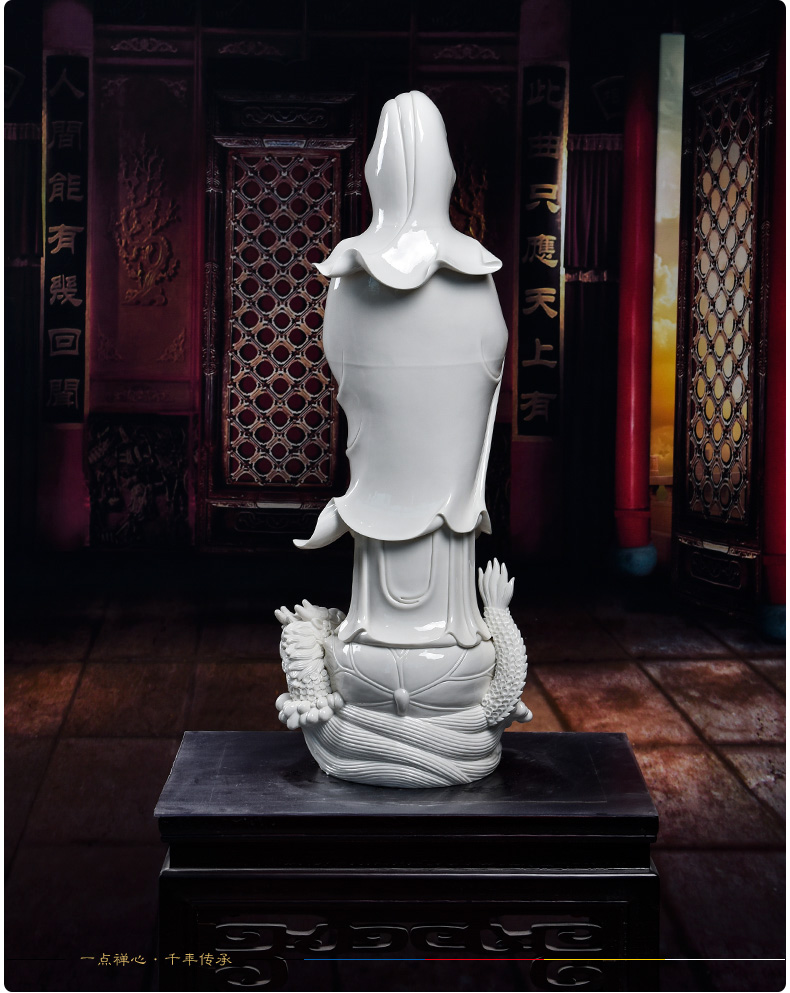 Yutang dai ceramic big Buddha temple villa to crafts are 78 cm li - long gao guan Yin/D12 to 40