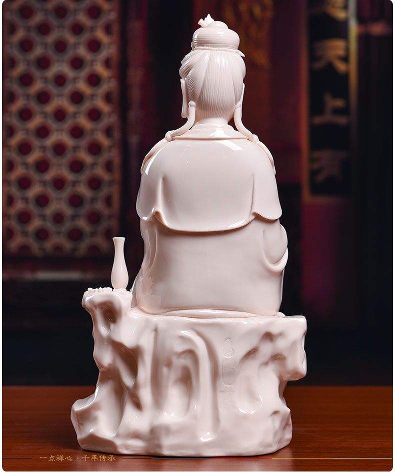 Yutang dai dehua ceramic Buddha crafts home furnishing articles worship the goddess of mercy guanyin/D18-48