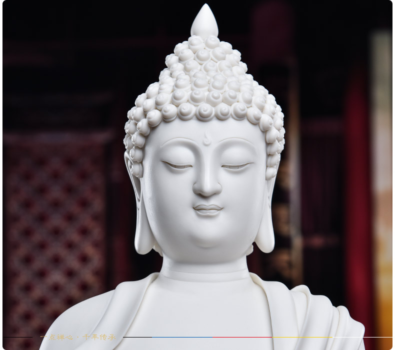 Yutang dai dehua white porcelain Buddha ceramics handicraft furnishing articles jian - pin Lin hua yan three holy D26-38