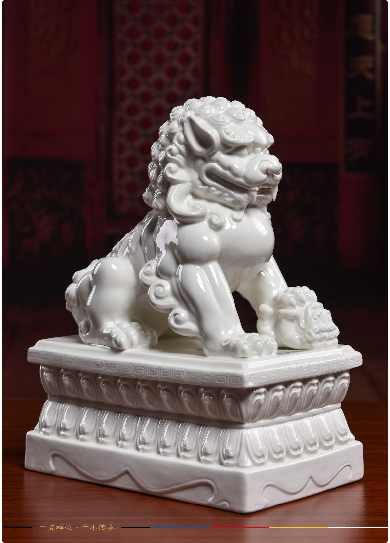 Ceramic production is pulled from the shelves 】 【 golden lion 12 inches of the lion