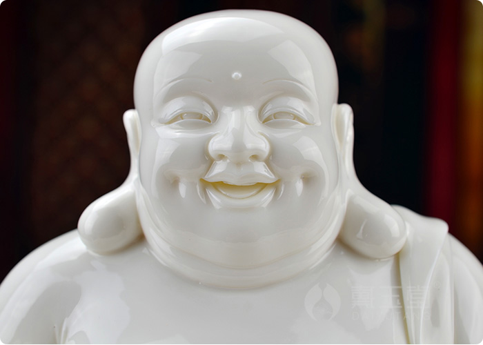 Yutang dai dehua white porcelain pot - bellied laughing Buddha statute furnishing articles/by GuLian ruyi maitreya D01-033