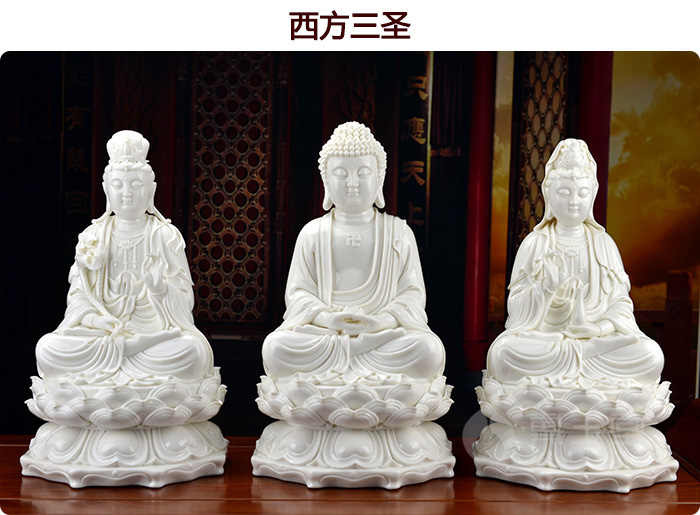 Yutang dai dehua white porcelain of Buddha enshrined furnishing articles/16 inches sitting Buddha Buddha D01-037 - c