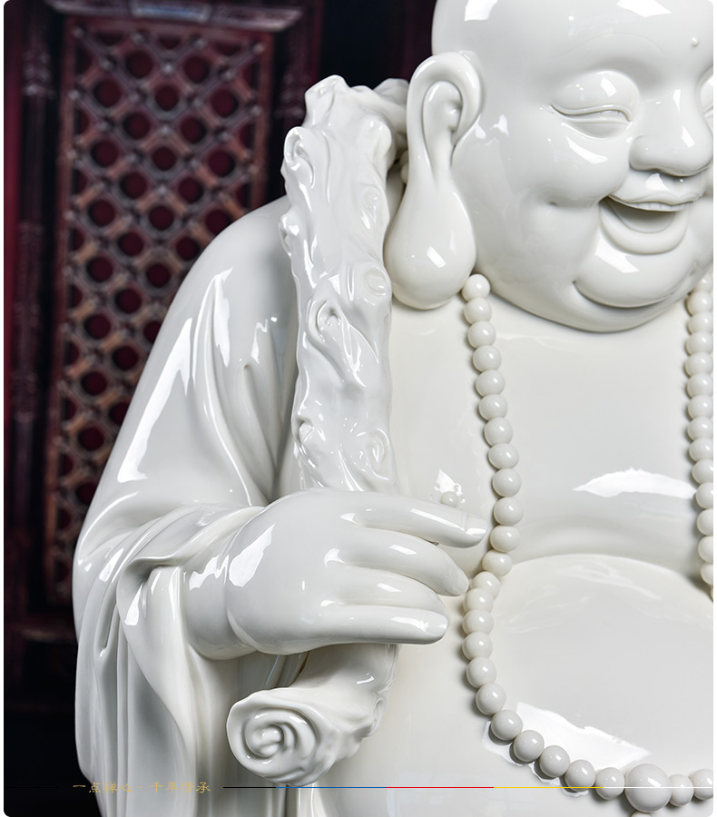 Yutang dai ceramic big Buddha floor furnishing articles vestibular adornment/1 m Gao Lishi maitreya D12-34