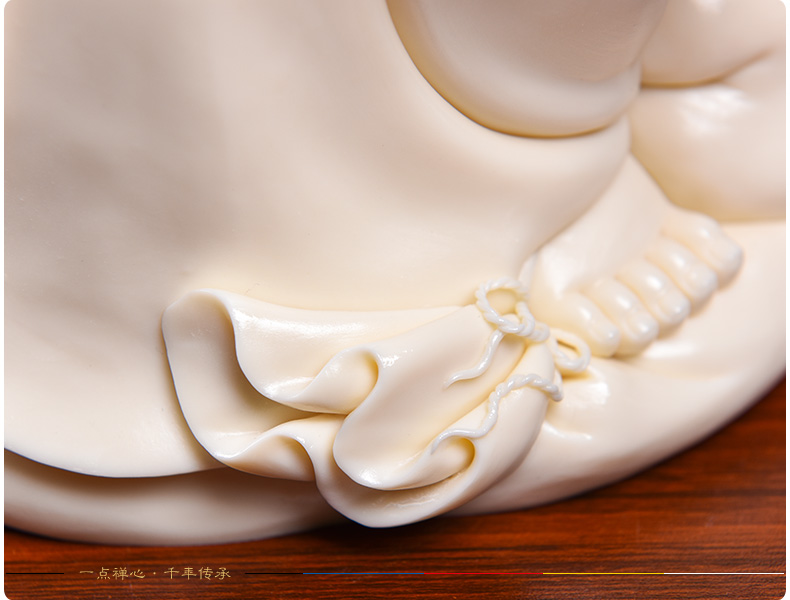 Yutang dai boutique works dehua porcelain carving jade huang maitreya Lin Jiansheng masters/D03-168 - g