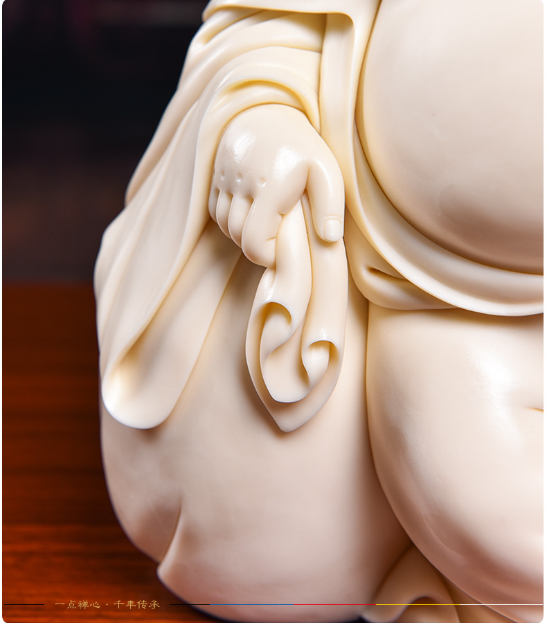 Yutang dai boutique works dehua porcelain carving jade huang maitreya Lin Jiansheng masters/D03-168 e