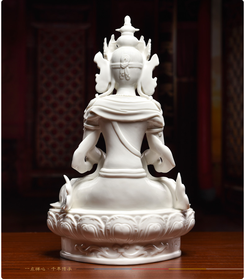 Yutang dai sect Buddha white porcelain its art furnishing articles ceramic technology/13 inches amitayus D27-202 - a