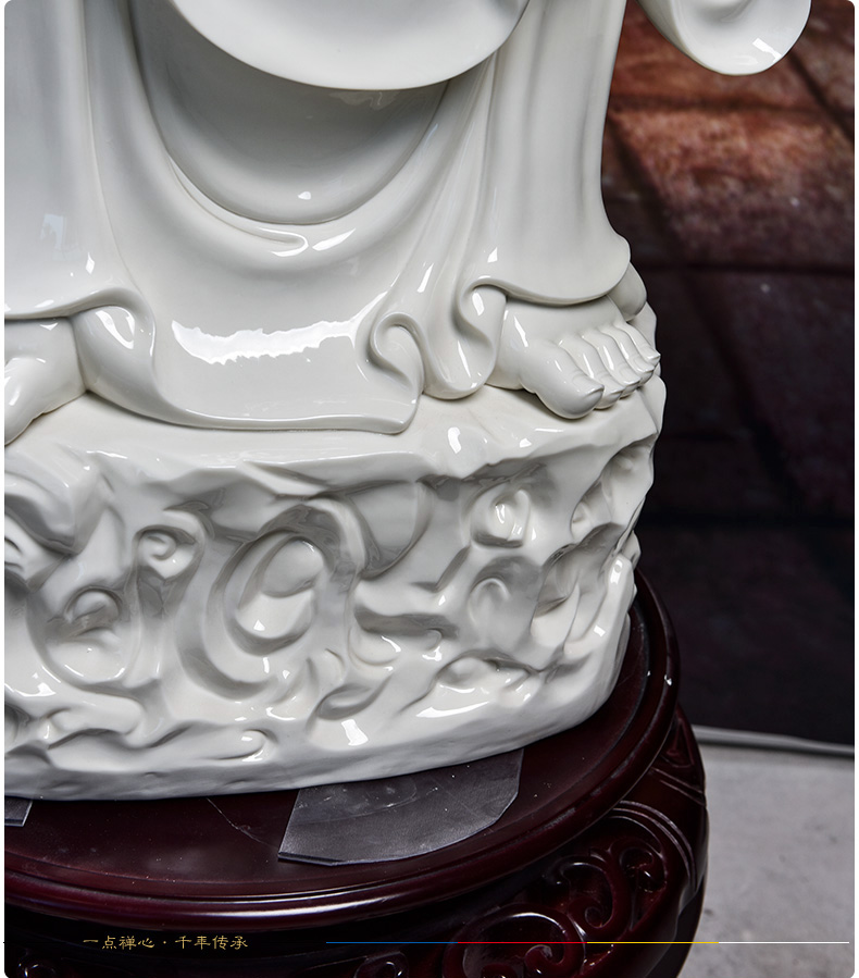 Yutang dai ceramic big Buddha floor furnishing articles vestibular adornment/1 m Gao Lishi maitreya D12-34