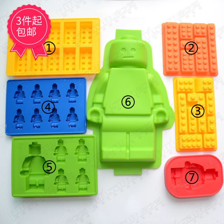 Lego Building Blocks Ice Gel Silicone Robot Paparazzi Brown Sugar Chocolate Froze Small Ice Cubes Drop Glue Baking Mold