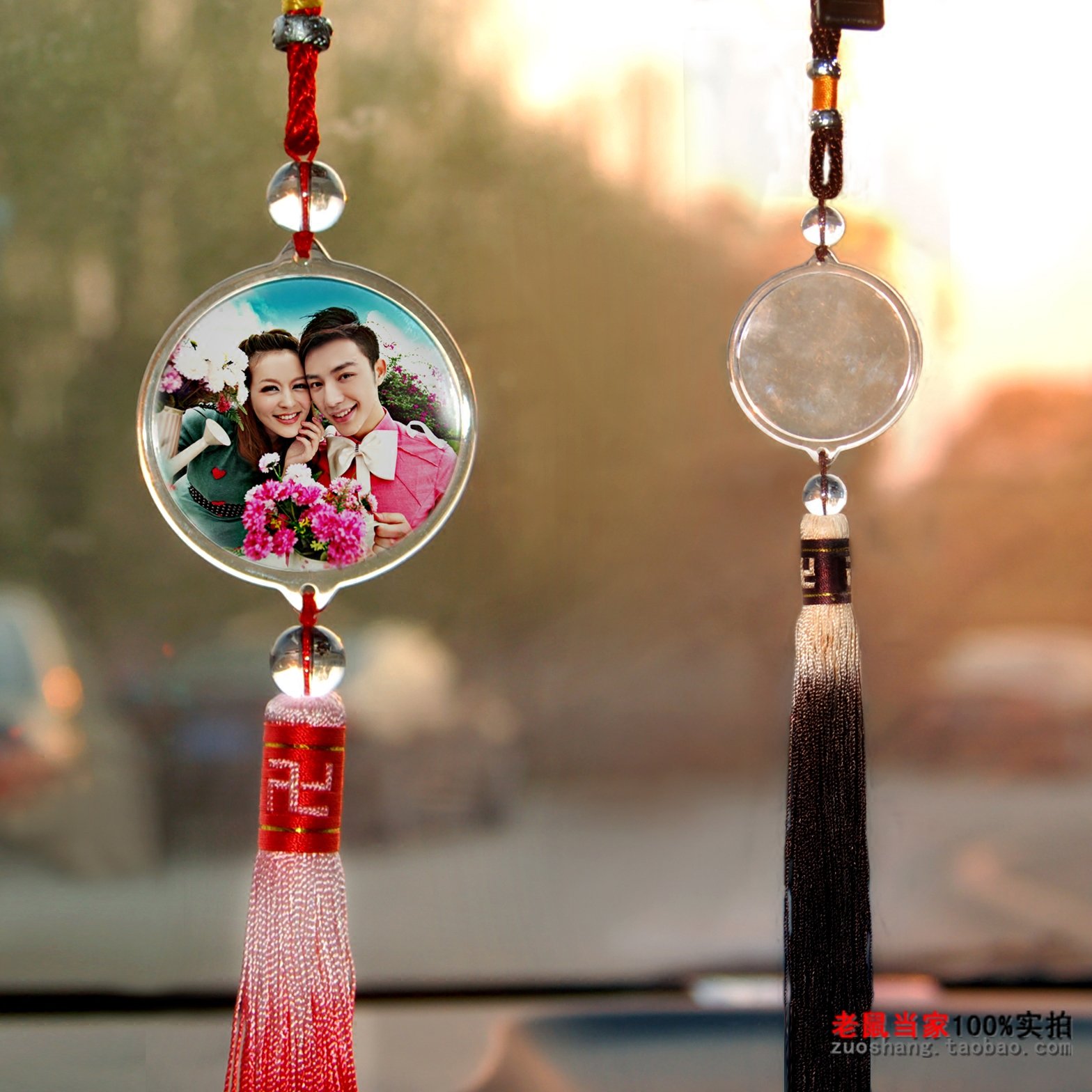Release Photo Car Pendant Custom Car Advertising Photo Gallery Portrait Car Pendant Import Acrylic China Knot