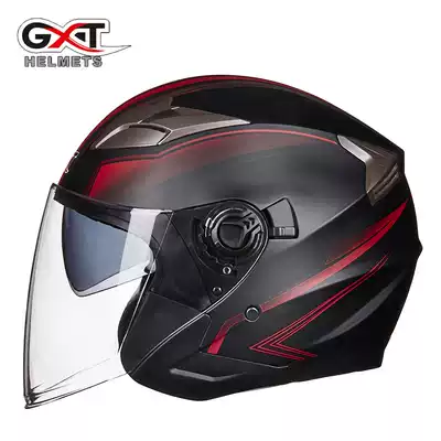 GXT electric car helmet men and women electric car double lens semi-helmet female four-season half-covered helmet summer