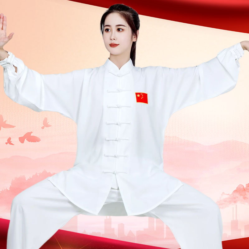 2022 new national flag elegant Tai Chi clothing women's summer thin section Changquan martial arts clothing practice Tai Chi performance clothing