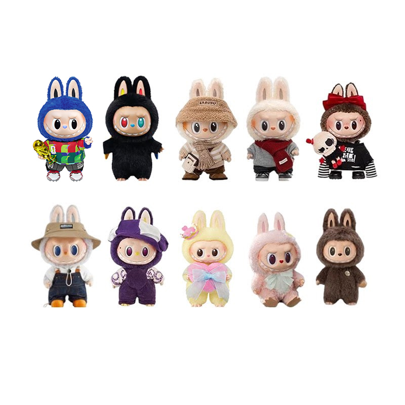 Labubu Vinyl Plush Doll Third Generation Pilot Latte Lover Boss Convenience Store Big Doll