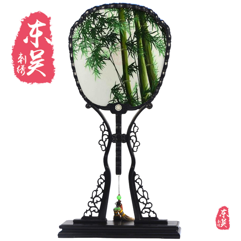 High-grade handmade Su embroidery finished double-sided embroidery ornament Chinese wind screen business gift Suzhou specialty gift box embroidery