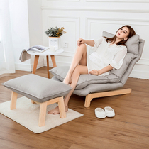 MUJI Lazy Sofa Foldable Recliner Chair High Resilience Cotton Living Room Bedroom Siesta Leisure Japanese Tatami