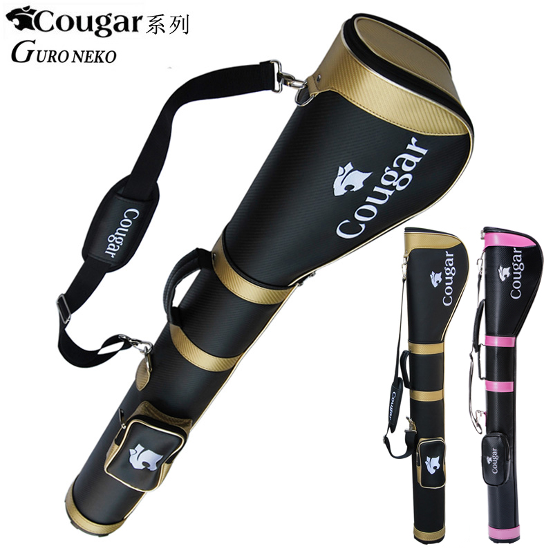 COUGAR golf bag men and women upscale PU material guns bag golf ball club bag special price