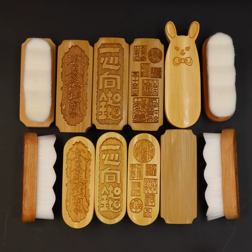 Сплошная нефритовая бамбука сделала щетка Wanbi, играя щетка Wanbi, чтобы удалить щелочное дно супер плотный мягкий цвет волос, осветлить и удалить серый пепел