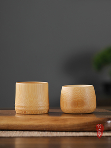 Bamboo Tube Cup, Hand-Polished Bamboo Cup, Small Tea Cup, Wine Cup, Tea Cup, Retro Bamboo Water Cup, Tea Ceremony Bamboo