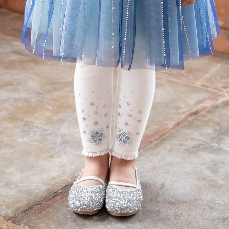 Girl's spring dress inside lap pants 2022 Children's new Spring and Autumn Ocean Pie White Ice Age Love Sa Princess Pants