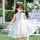 Girls' skirt 2023 summer new sleeveless foreign style princess fairy children's clothing white little girl dress special