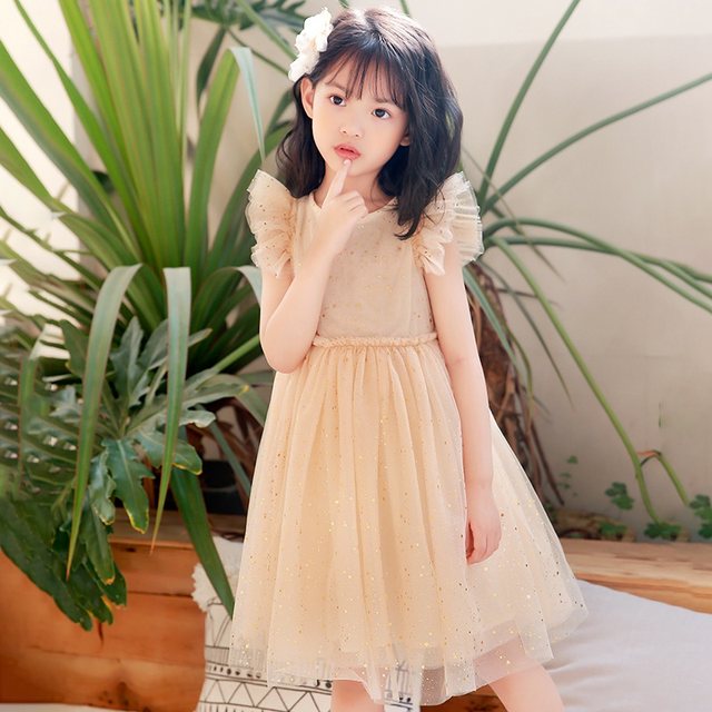 Girls princess dress 2023 summer new foreign style children's clothing children's little girl gauze skirt fluffy gauze dress special