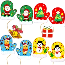 Christmas gloves diy handmade material bag non-woven Santa fawn kindergarten childrens gifts