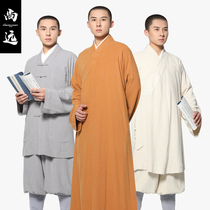 Shangyuan monks clothing Cotton and linen monks clothing Long coat Short coat Arhat coat suit Monks clothing monks clothing Four seasons gown Autumn monks clothing