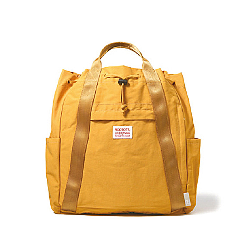 Japanese tide brand ROOTOTE Macaron casual men's and women's canvas backpack Mini small large drawstring backpack