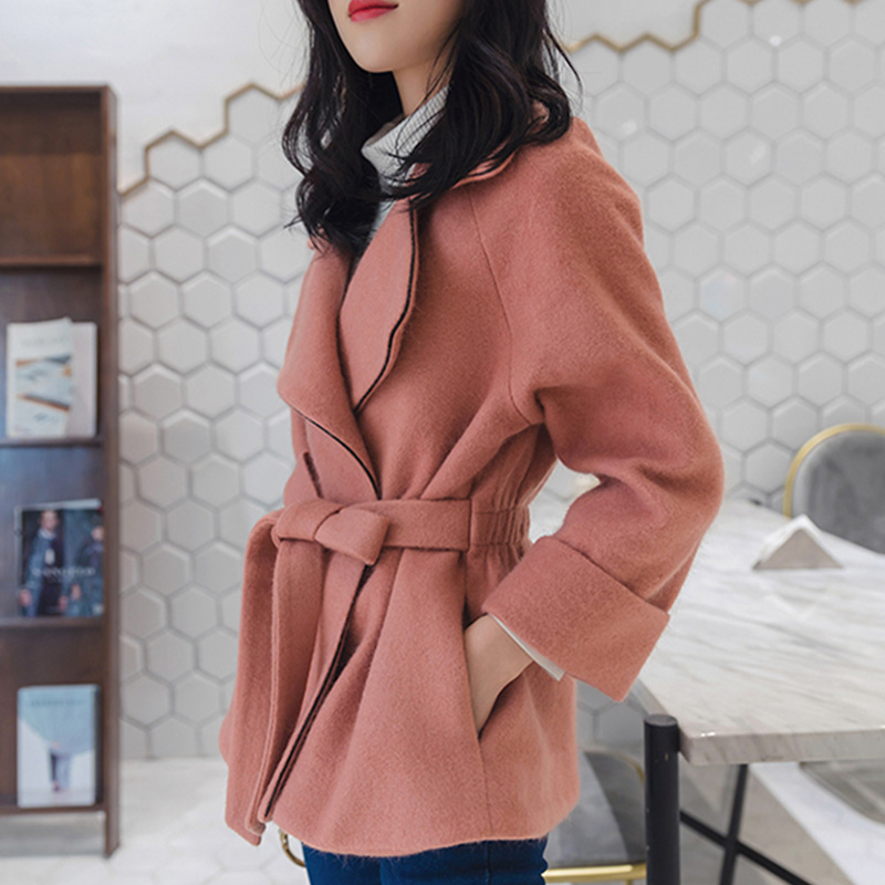Short woolen coat women's small Korean version 2021 autumn and winter new mid-length popular Mori all-match woolen coat