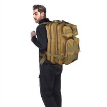 45L outdoor large mountaineering bag 3p attack backpack men and women assault bag tactical riding backpack water bag Black