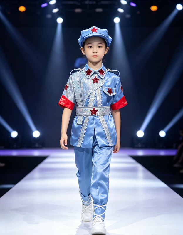 Happy Sunshine Performance Costumes Little Red Army of Jinggang Mountain the Long March Is Always on the Road I Sing the Long March Children's Dresses Happy Sunshine Performance Costumes Little Red Army of Jinggang Mountain the Long March Is Always on the Road I Sing the Long March Children's Dresses