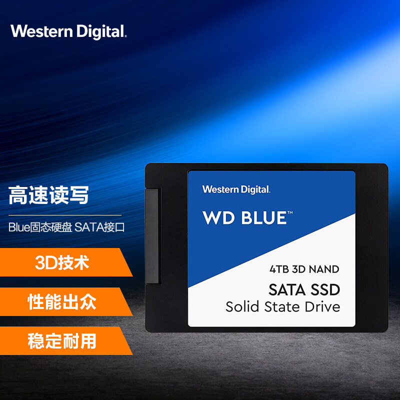 WD Western Digital WDS400T2B0A 4TB Solid State Hard Disk Blue Series Blue Disk Large Capacity SSD