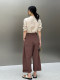 BodhlCat simple solid color Korean high-waisted wide-leg pants 2024 spring new slim and comfortable casual pants for women