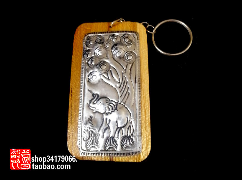 (Business Gift Souvenir) Thailand Chiang Mai Travel Elephant Key Chain