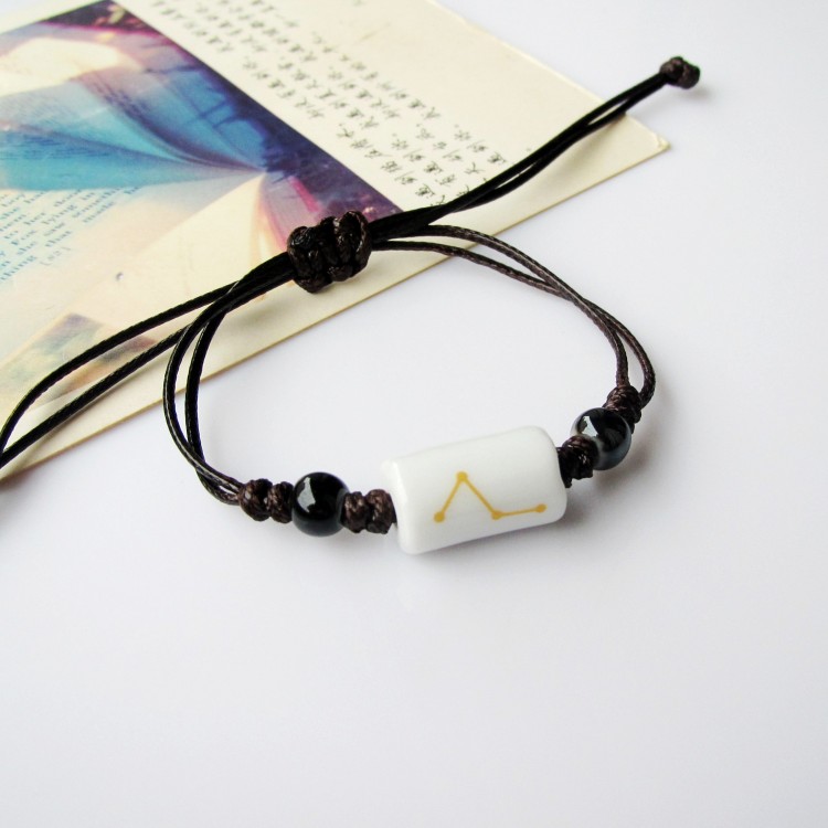 Vòng đeo tay 12 chòm sao Nữ sinh viên nam Vòng tay gốm đôi Một cặp quà tặng sinh nhật Trinkets vòng tay nam đẹp