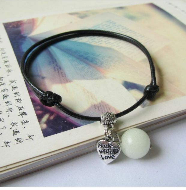 Phiên bản Hàn Quốc đơn giản của phong cách thời trang dân tộc retro đôi vợ chồng handmade vòng tay đá dạ quang nữ quà tặng bạn gái lac tay dep