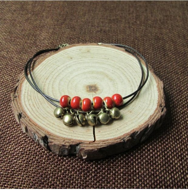 Handmade gốc gốm vòng chân chuông nữ quốc gia retro nam gian hàng nóng bán Jingdezhen đồ trang sức gốm - Vòng chân vòng chân nhảy múa