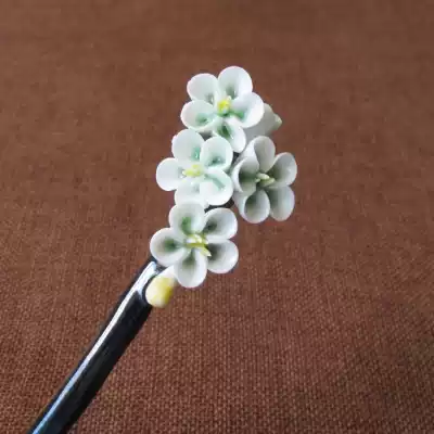 Chinese style ceramic hairpin Handmade hairpin wild classical headdress plate hair female hairpin retro special offer