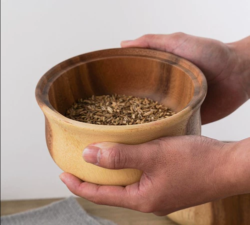 Вся деревянная миска с деревянной миской плоской суп Суп Суп горшок кастрюль горшок Деревянные фрукты большой лиаааааааааааааааааааааааааааааааааа