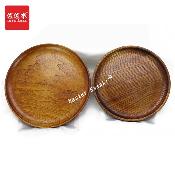 Táo tàu gỗ rắn gỗ tròn đĩa gỗ tấm trà tấm cốc đĩa ăn nhẹ tấm sushi tấm bánh ngọt xương tấm - Tấm khay ấm chén bằng gỗ