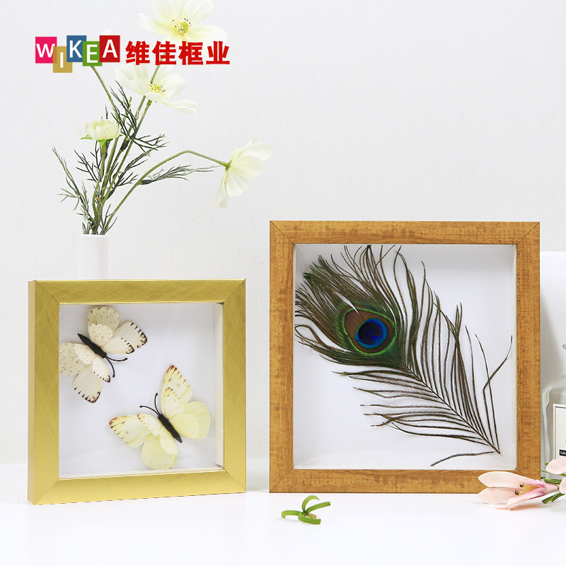 diy creative picture frame hollow shell butterfly specimen frame photo frame silk with embroidered clay A4 roll hanging wall solid frame