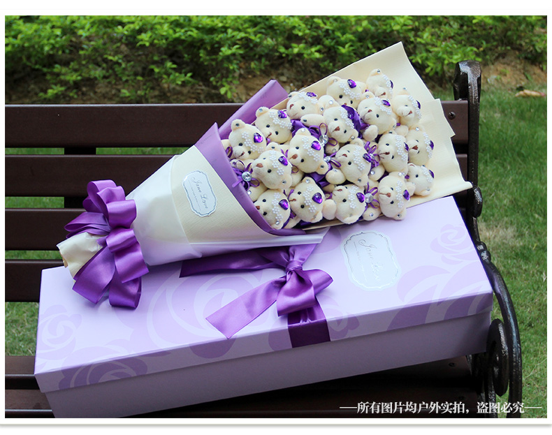 Gấu Bouquet Hộp Quà Tặng Búp Bê Hoa Phim Hoạt Hình Hoa Teddy Bear Rose Flower Hộp Quà Tặng Sinh Nhật Sáng Tạo Tốt Nghiệp Net Red Bouquet giá hoa hồng sáp