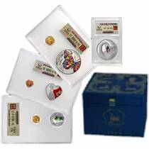 2021 Auspicious Culture Gold Silver Coin Full Set of a full set of package versions of the same number Spot