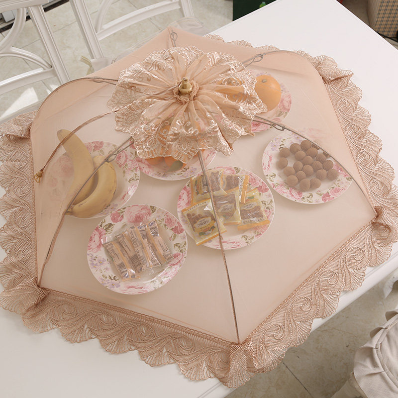 Foldable cover dish cover kitchen bowl cover rectangular rice table cover round table cover food cover large dish umbrella