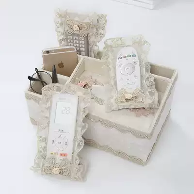 TV remote control protective cover air conditioner transparent household upper box remote control board protective cover dust cover fabric cute