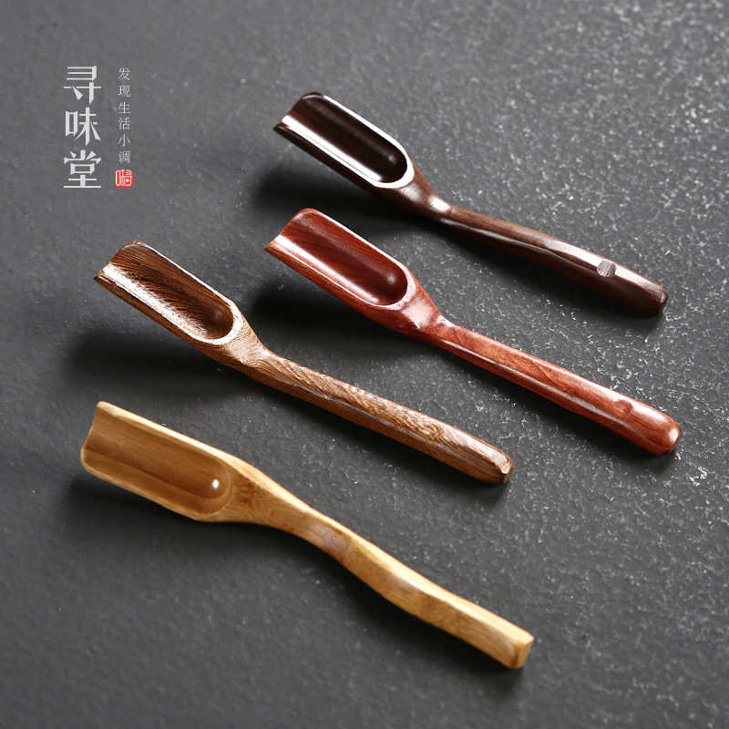 Black Sandalwood Chicken Wings Wood Bamboo Tea Spoon | Bent Shovel Solid Wood Teaspoon Teaspoon Teaspoon Tea Turnoff Tea With Tea Dao Spare Parts-Taobao