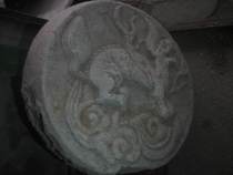 Qing Dynasty Oriental folk stone carving culture Shallow relief carving door pier Stone pile Stone drum Kirin Xiangyun Yun Figure 1*