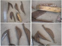 Ancient play of a batch of craftsmen by hand to create small and delicate small fish knife with an auspicious pendant for the year of the year