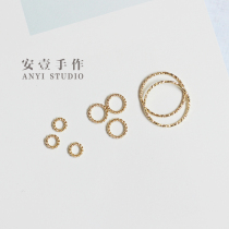 Hemp wreath batch Wreath closed link ring jewelry DIY hand-made accessories copper gold-plated 14K color retention